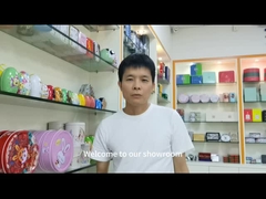 Metaal Tin Container With Lid van vakantie het Seizoengebonden Ronde Tin Containers Large Circular Gift