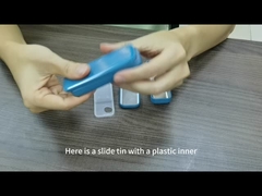 Compacte Rechthoekig 	Het Tin die van de voedselopslag Hoogste Suikergoed Tin Box glijden